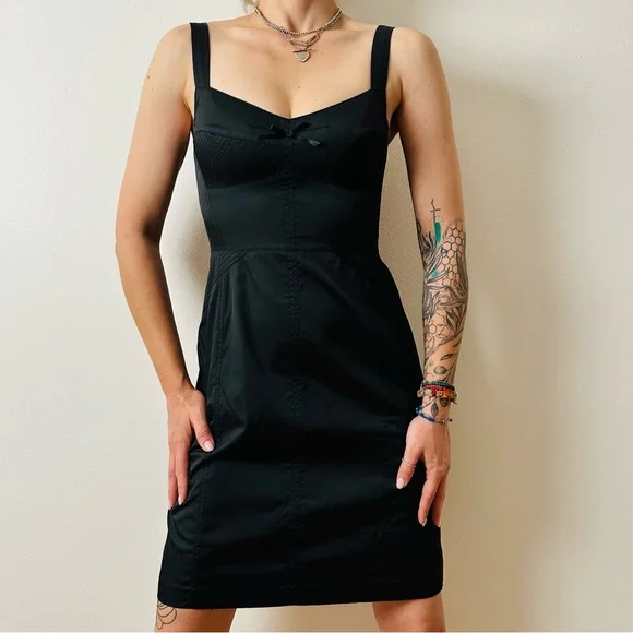 Banana Republic black strap mini dress - Picture 3 of 7